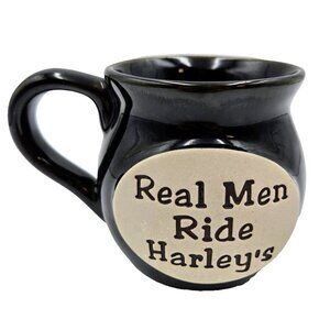 Real Men Ride Harley’s Mug Cup Motorcycle Coffee Tea Read